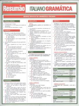 Imagem de RESUMAO - ITALIANO GRAMATICA