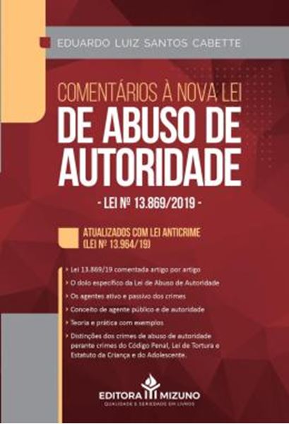 Picture of COMENTARIOS A NOVA LEI DE ABUSO DE AUTORIDADE - LEI N? 13.869/2019