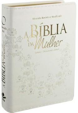 Imagem de A BIBLIA DA MULHER - COURO SINTETICO BRANCO COM PEDRAS TAMANHO MEDIO